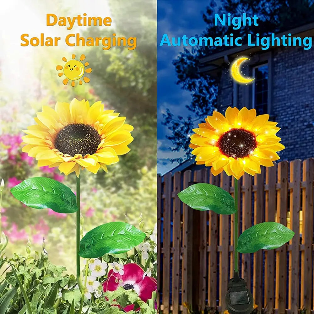 LED Solar Sunflower Lawn Light