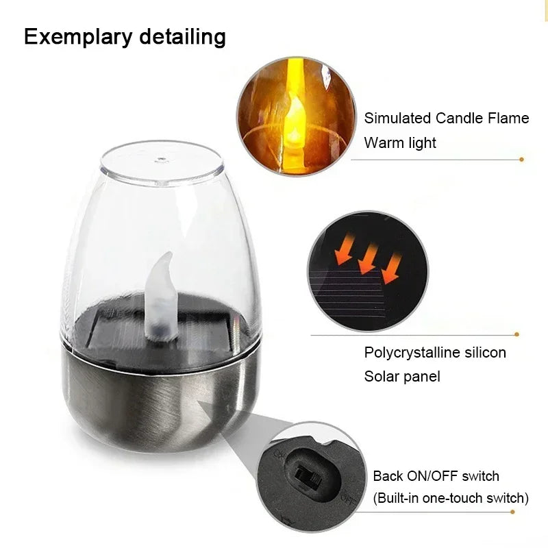 LED Solar Candle Dome Light Pack