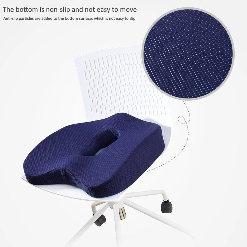 Memory Foam Seat &amp; Waist Back Support Orthopedic Ergonomic Cushion