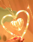 Love Heart Style Curtain Lights