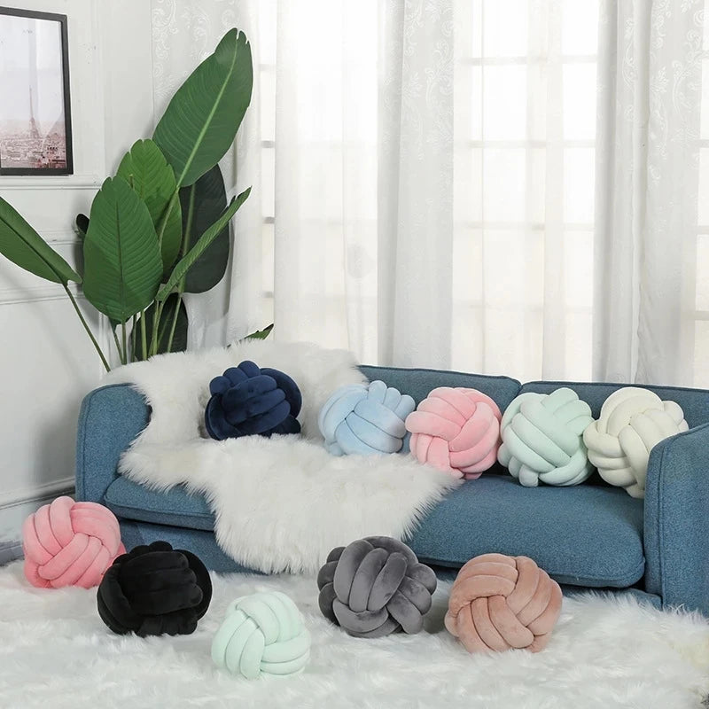 Soft Knot Ball Pillows