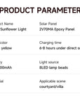 LED Solar Sunflower Lawn Light