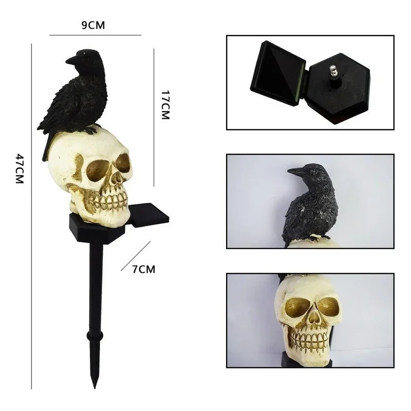 Outdoor Skeleton &amp; Crow Light