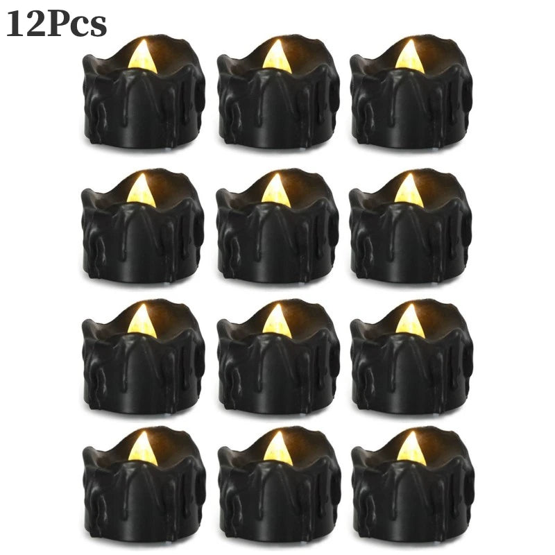 Flameless Black LED Candles