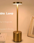 LED Rechargeable Touch Metal Table Lamp