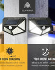 LED Motion Sensor Solar Wall Lights