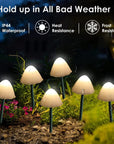 10 Pack LED Outdoor Solar Mushroom Lights