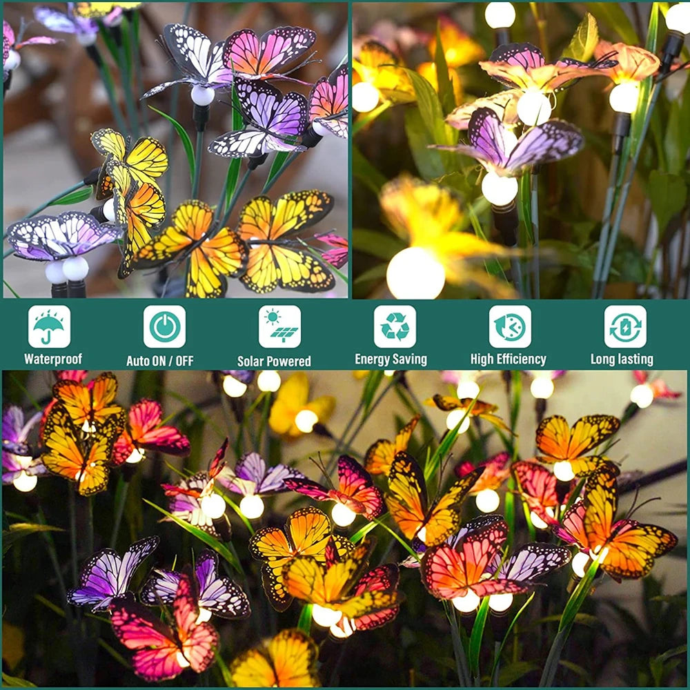 Solar Butterfly Lights Outdoor Firefly Lights