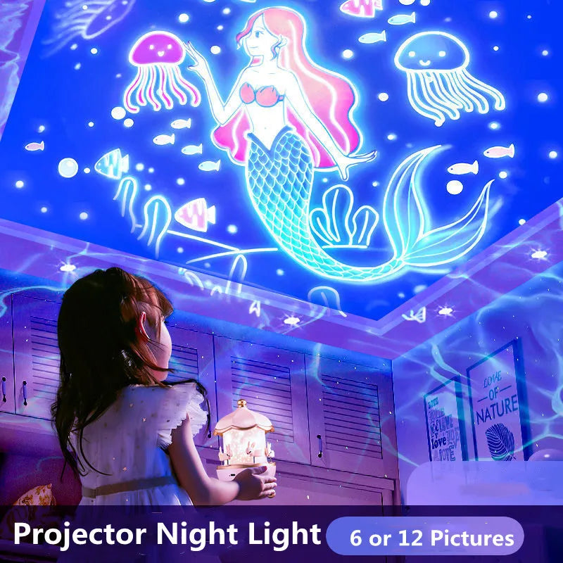 Rotating Starry Night Light Projector