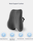 Memory Foam Seat & Waist Back Support Orthopedic Ergonomic Cushion