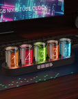 Digital Nixie Tube Clock with RGB LED Glows