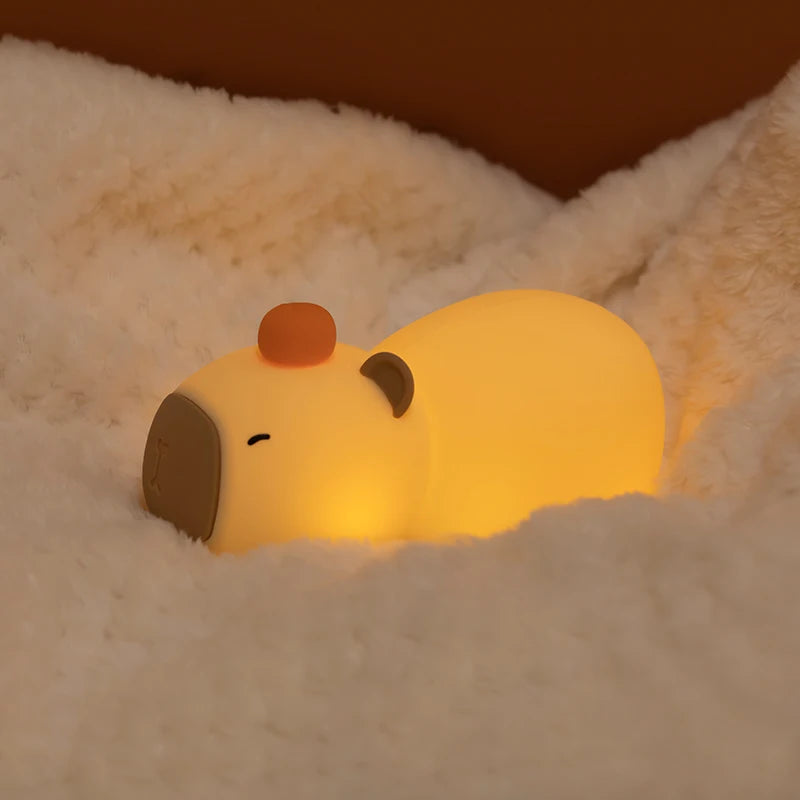 Silicone Sleeping Capybara LED