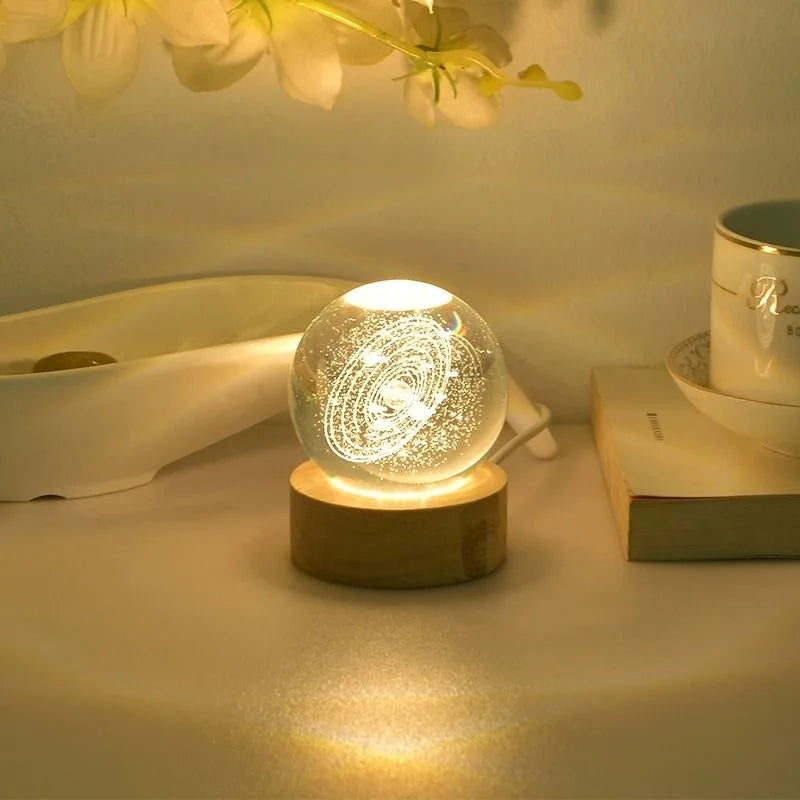 LED 3D Glass Crystal Ball