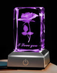 3D Rose Crystal LED