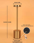 LED Rechargeable Touch Metal Table Lamp