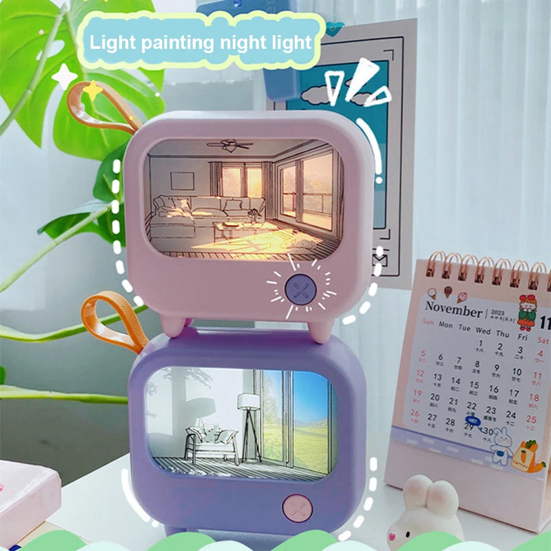 LED TV Painting Night Light