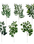 Artificial Green Plant Eucalyptus Leaf Varients